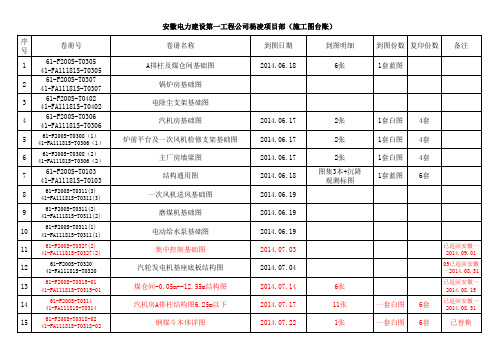 施工图纸登记台帐 (11.24)