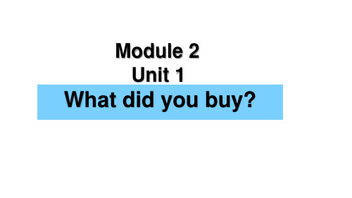 外研版五英上教学课件 M 2 Unit1What did you buy