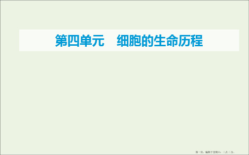 2022届高考生物一轮复习第四单元细胞的生命历程第二讲减数分裂和受精作用课件新人教版