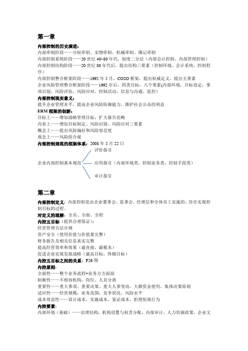 内部控制(方红星、池国华主编)笔记整理