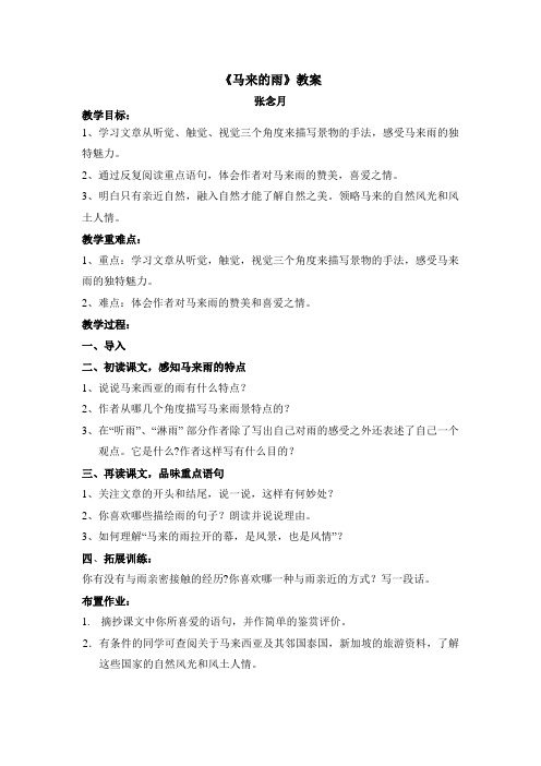 马来的雨