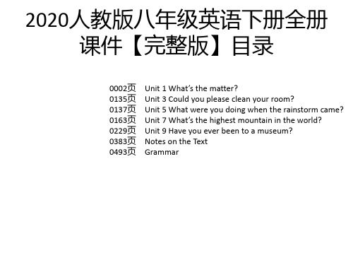 2020人教版八年级英语下册全册课件【完整版】