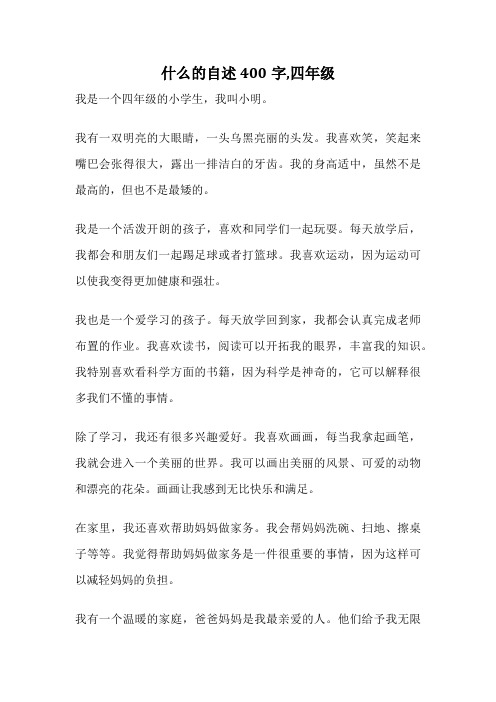 什么的自述400字,四年级