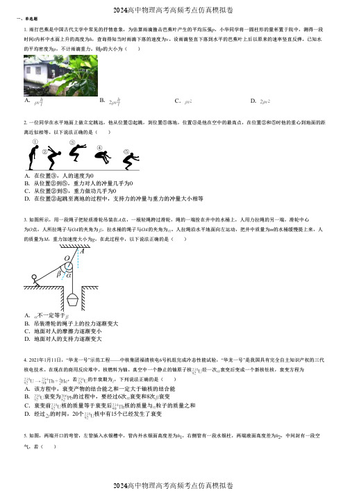 2024高中物理高考高频考点仿真模拟卷 (78)