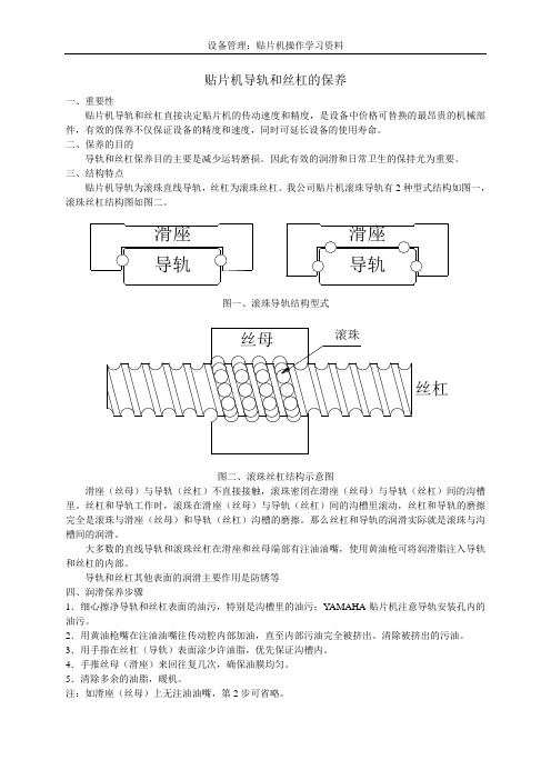 贴片机导轨和丝杠的保养