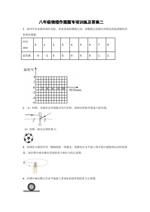 八年级物理作图题专项训练及答案二