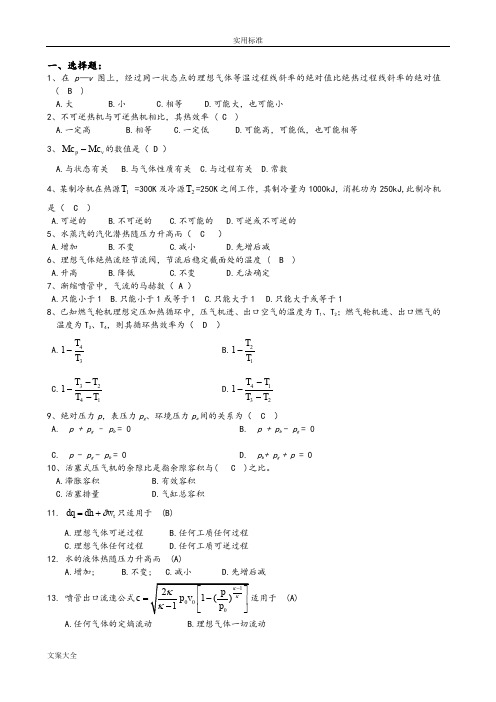 工程热力学复习资料