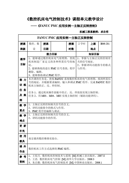 13FANUC PMC应用实例—主轴正反转控制