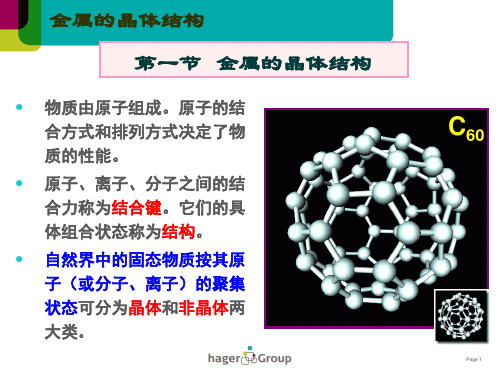 金属晶体结构及结晶