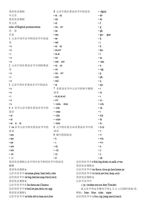 英语发音规则