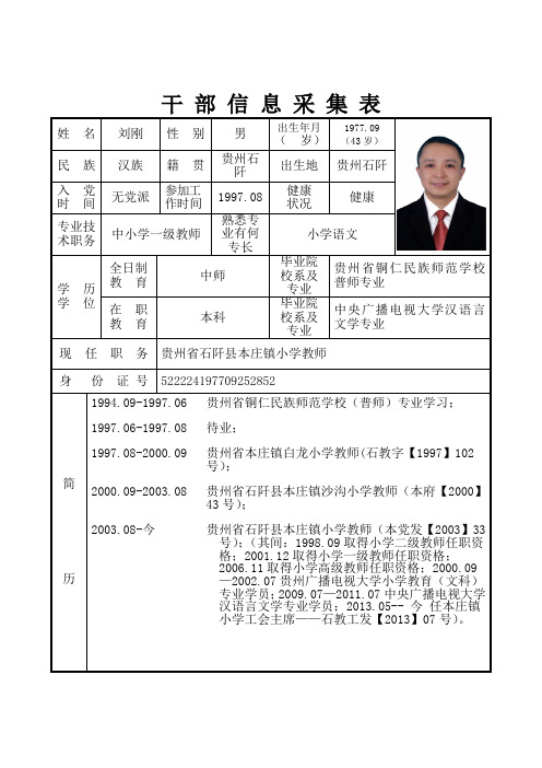 模板干部信息采集表