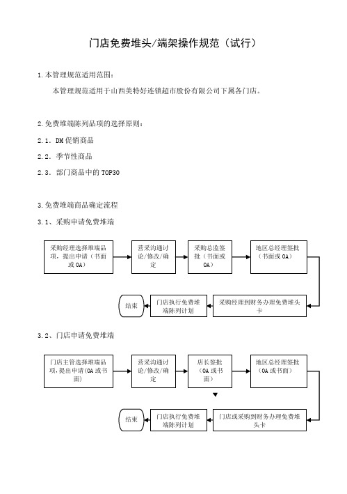 MTH11地区免费堆头、端架操作管理规范(试行)[1010]