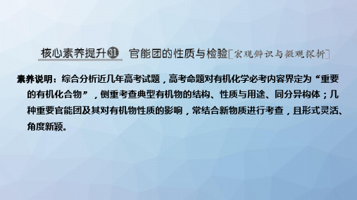 高三化学一轮复习精品课件：核心素养提升31 官能团的性质与检验