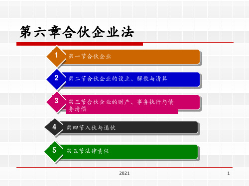 第六章合伙企业法PPT课件