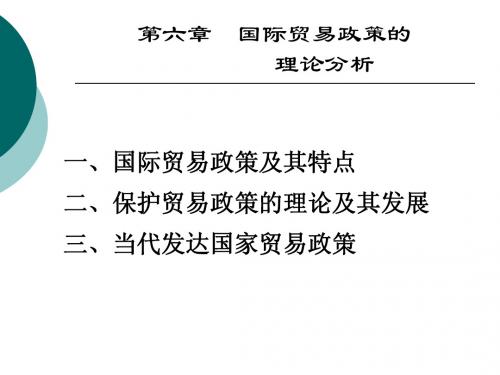 第六章_国际贸易政策的理论分析