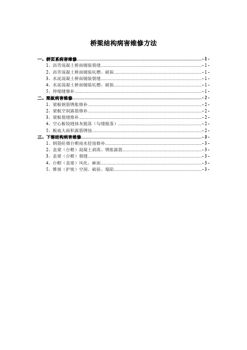 桥梁病害维修方法_路桥所_