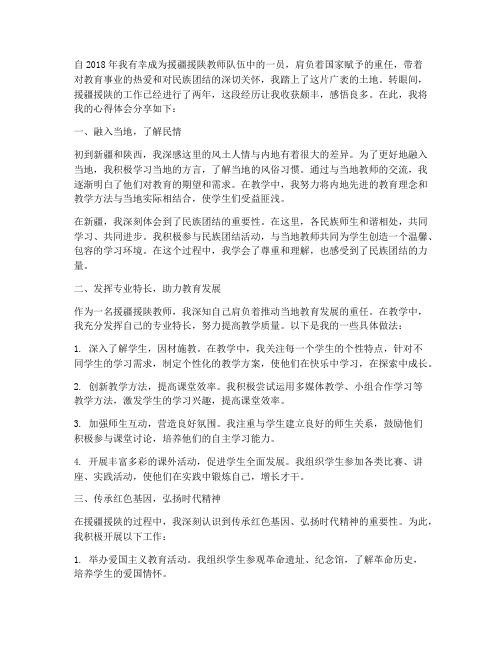 援疆援陕教师心得体会范文