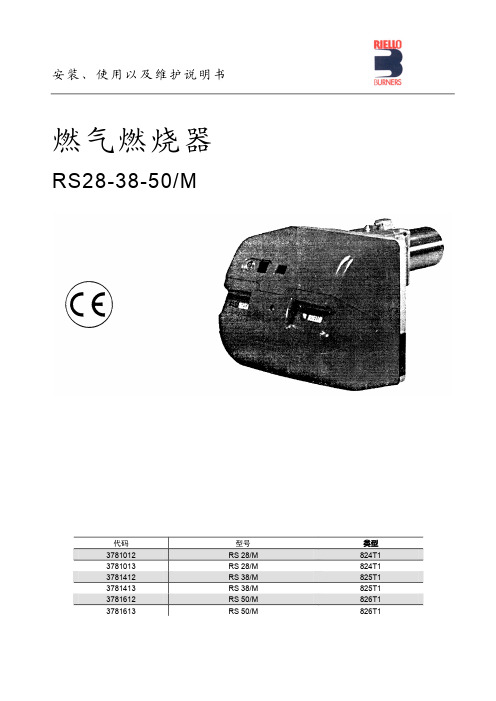 利雅路燃烧器中文说明书