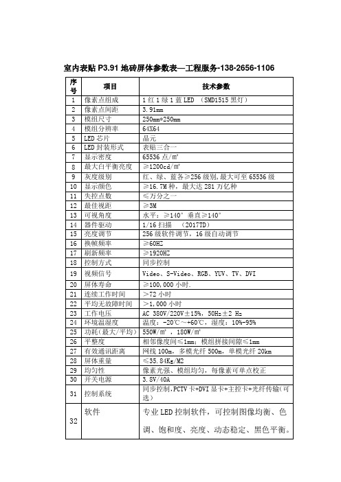 led多媒体互动p3.91地砖屏人体智能感应