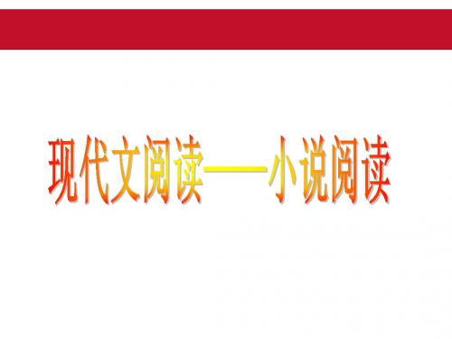 中考语文复习ppt课件：小说阅读