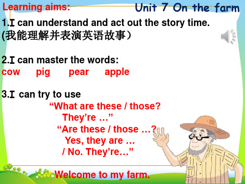 新版牛津译林苏教版三年级unit7 On the farm Story time课件