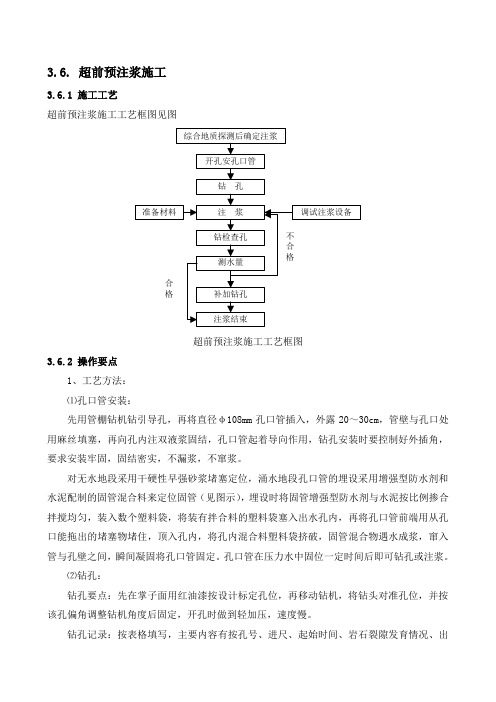 3.6. 超前预注浆施工