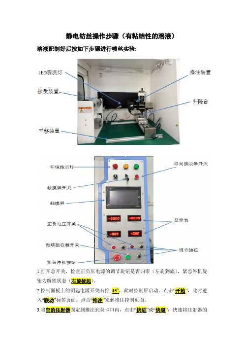 静电纺丝操作说明