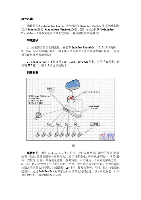 使用Sniffer Pro监控网络流量