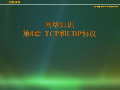 第8章  TCP和UDP协议