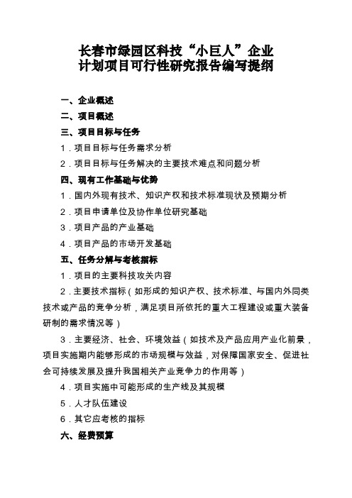 长春绿园区科技小巨人企业