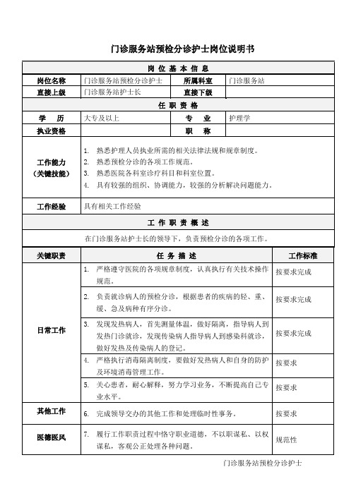 04门诊服务站预检分诊护士