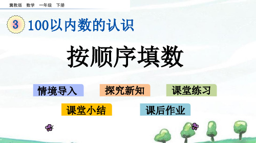 冀教版小学数学一年级下册《3.5 按顺序填数》教学课件