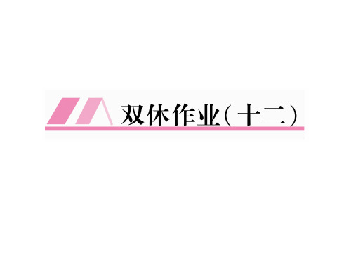 秋人教版九年级英语全册(遵义专版)同步作业课件:Unit 12 双休作业(共27张PPT)