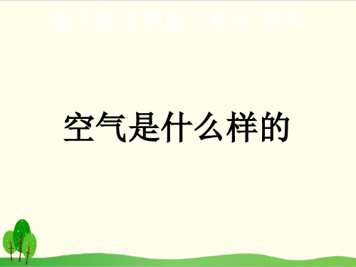 粤教版科学《空气是什么样的》上课课件1