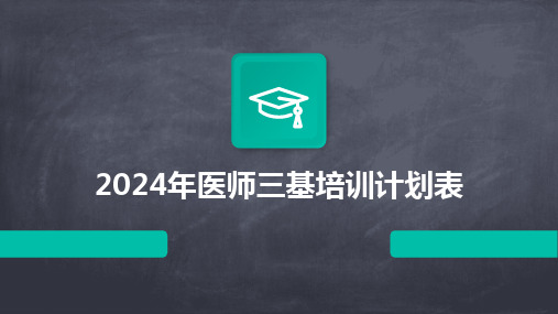 2024版年医师三基培训计划表