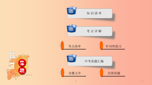 安徽省2019中考英语一轮复习第1部分考点探究八下第8课时Units1_4课件