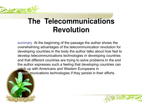 The  Telecommunications  Revolution