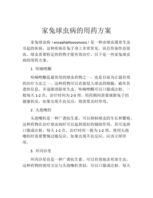 家兔球虫病的用药方案