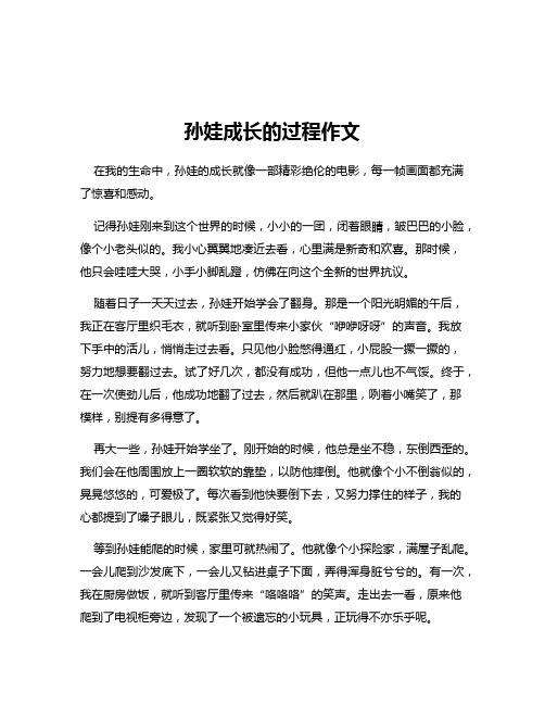 孙娃成长的过程作文