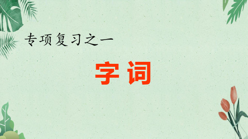 五年级上册语文习题课件1.专项复习之一 字词专项(共13张PPT)【完美版课件】