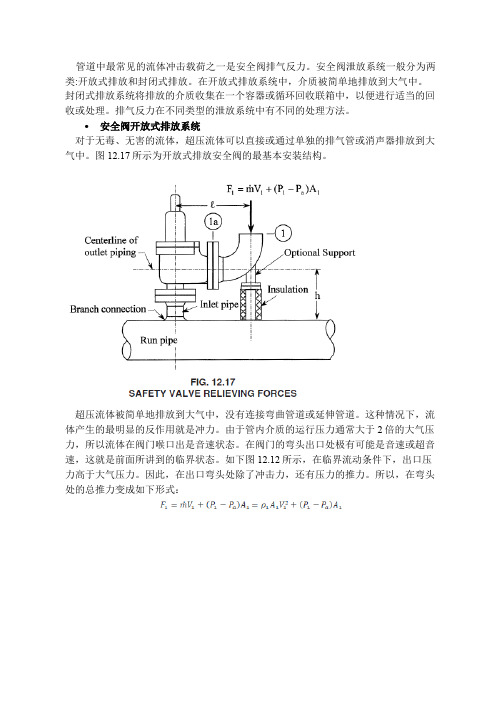 压力管道应力分析安全阀排气反力计算-开放式排放系统