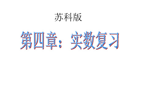 苏科版数学八年级上册实数复习ppt演讲教学