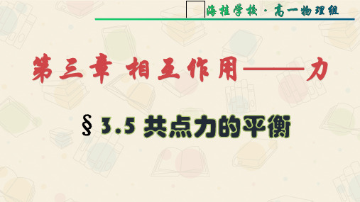 共点力的平衡课件——高一上学期物理人教版必修第一册