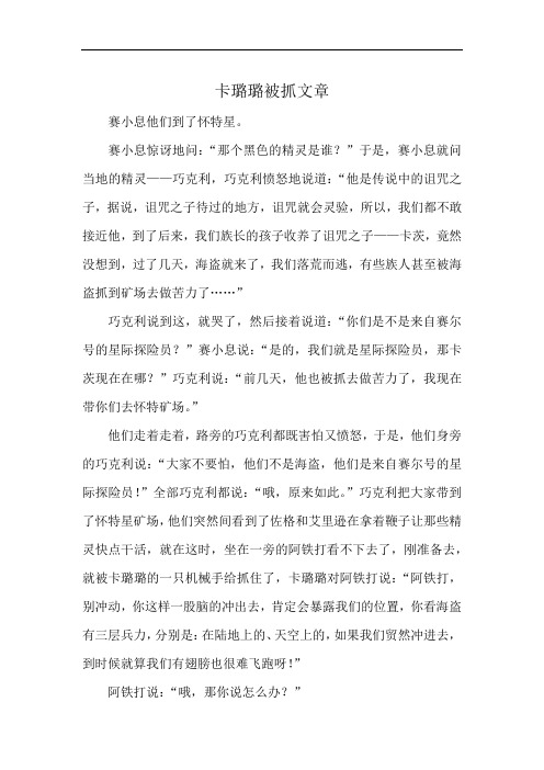 卡璐璐被抓文章