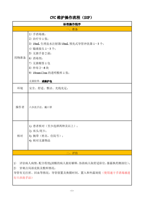 CVC 维护操作流程