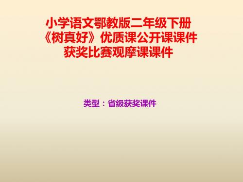 小学语文鄂教版二年级下册《树真好》优质课公开课课件获奖课件比赛观摩课课件B009