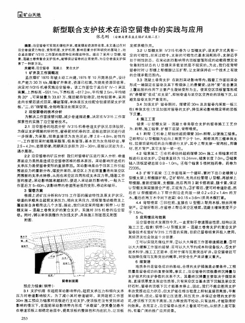 新型联合支护技术在沿空留巷中的实践与应用