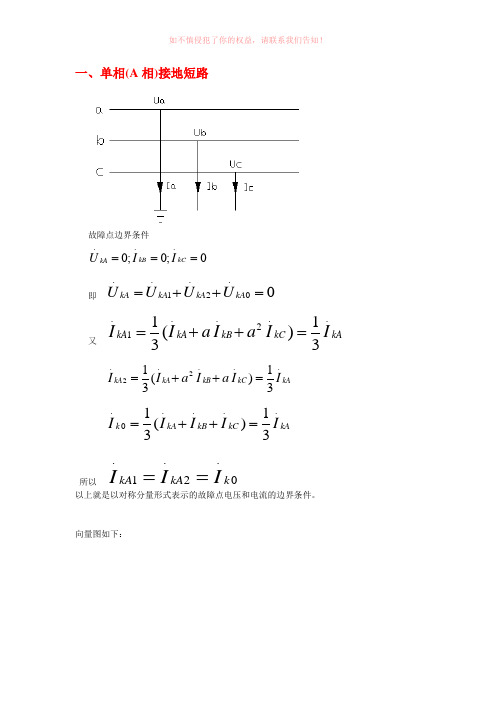 电力系统各种短路向量分析参考Word