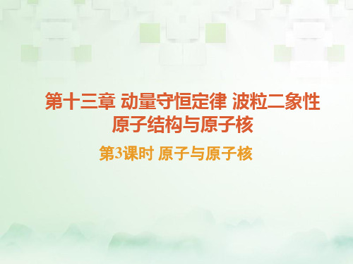 高三物理一轮复习精品课件5：13.3  原子与原子核