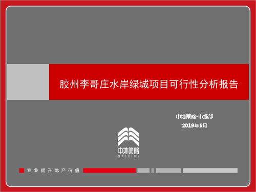 胶州李哥庄水岸绿城项目可行性分析报告 共25页